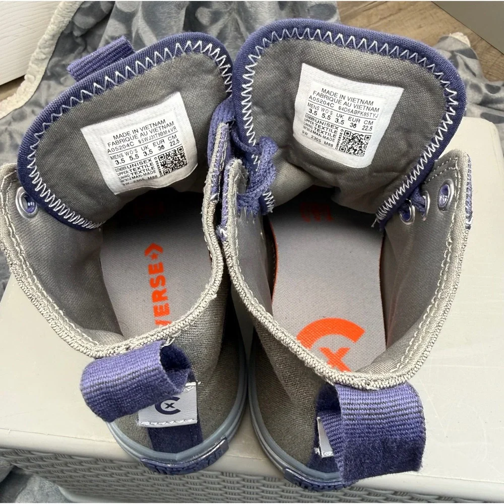 Converse Chuck Taylor All‎ Star CX High Top Gray Purple Unisex Size 5.5 US - Picture 7 of 9